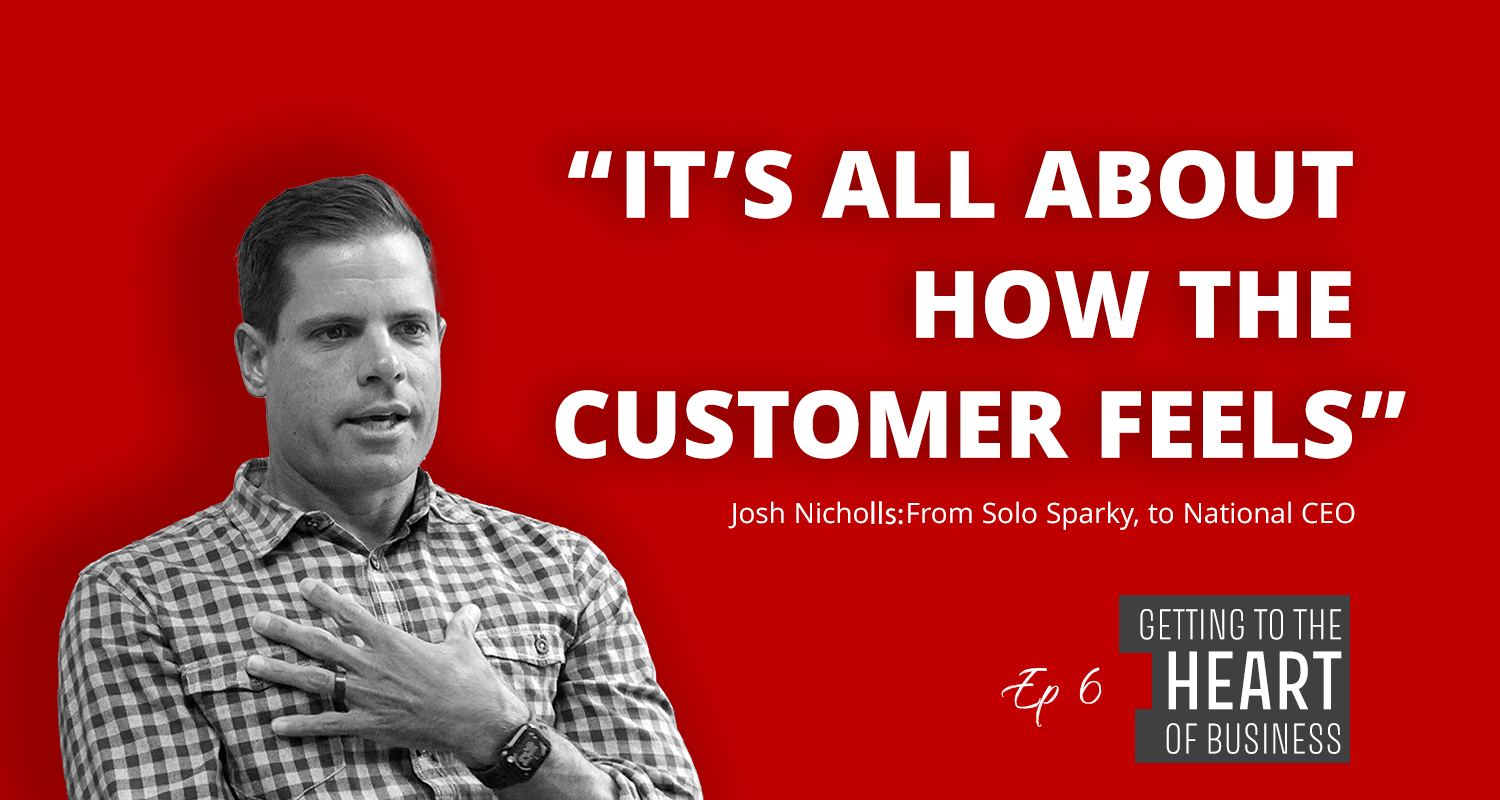 Getting to the Heart of Business podcast Episode 6 Graphic Josh Nicholls Platinum Electricians