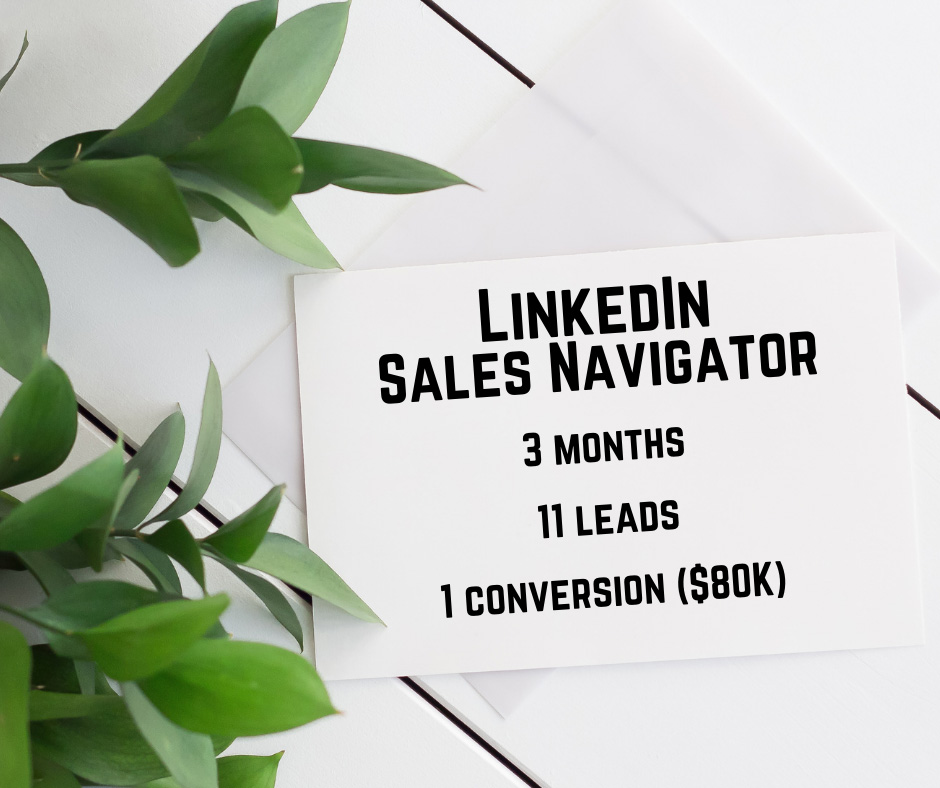 The LinkedIn Sales Navigator campaign has been very successful. Leads have come through the online platform as well as over the phone
